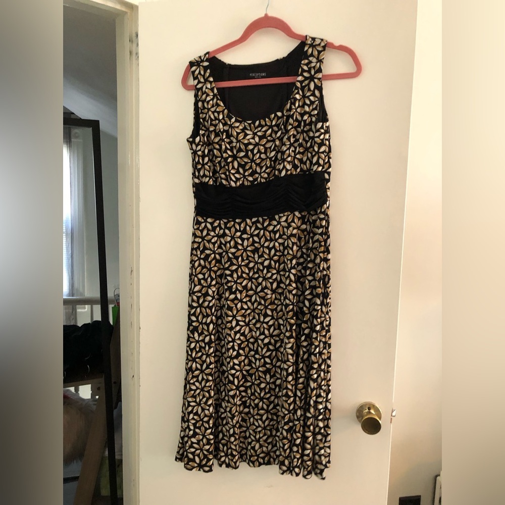 Perceptions 14 P Dress EUC Brown and Black